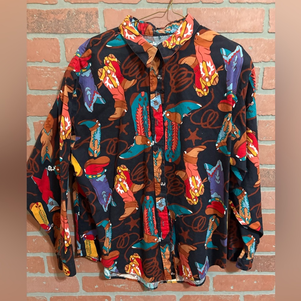 Panhandle Slim Multicolor Western Shirt- Size Large